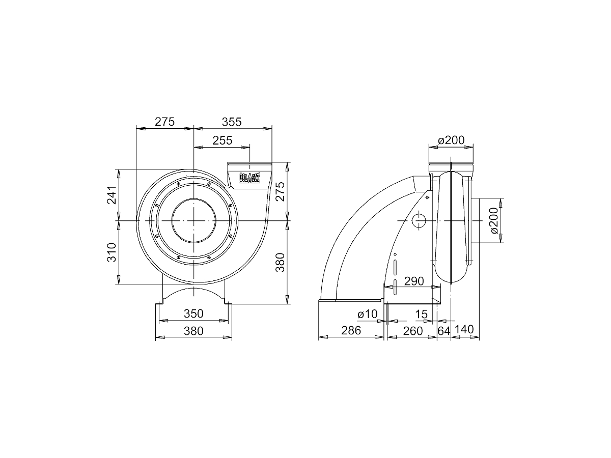 Colasit Radialventilator CMVeco 200/180 ATEX